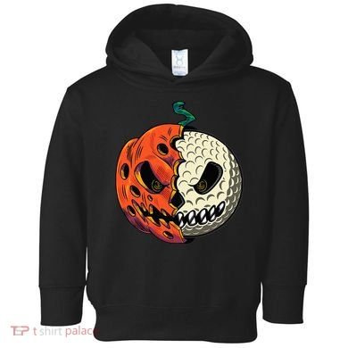 Golf Ball Costume Pumpkin Skull Halloween Golf Player Toddler Hoodie