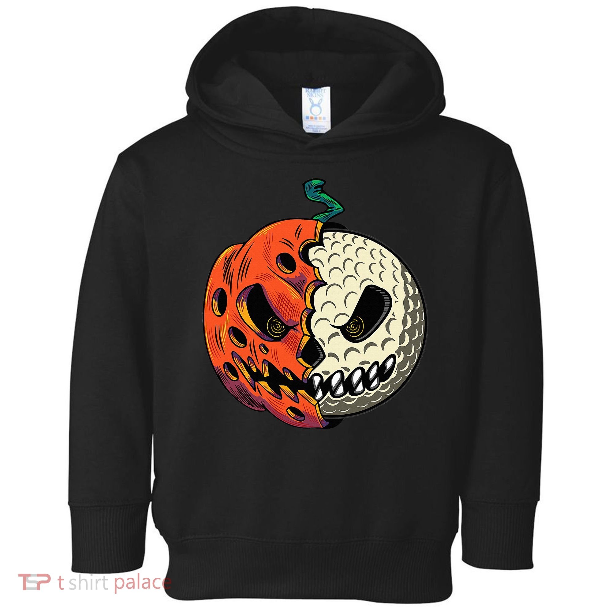Golf Ball Costume Pumpkin Skull Halloween Golf Player Toddler Hoodie