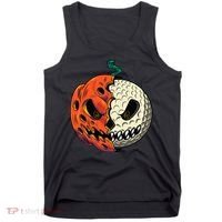 Golf Ball Costume Pumpkin Skull Halloween Golf Player Tank Top thumb 0
