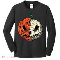 Golf Ball Costume Pumpkin Skull Halloween Golf Player Kids Long Sleeve Shirt thumb 0