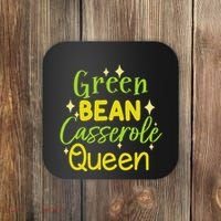 Green Bean Casserole Queen funny thanksgiving  Coaster thumb 0
