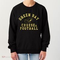 Green Bay Cheese & Football Distressed Gift Women's Sweatshirt thumb 0