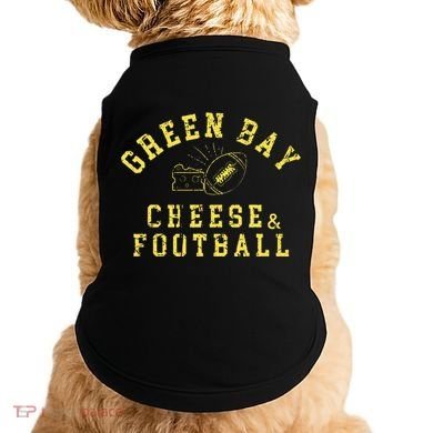 Green Bay Cheese & Football Distressed Gift Doggie Tank