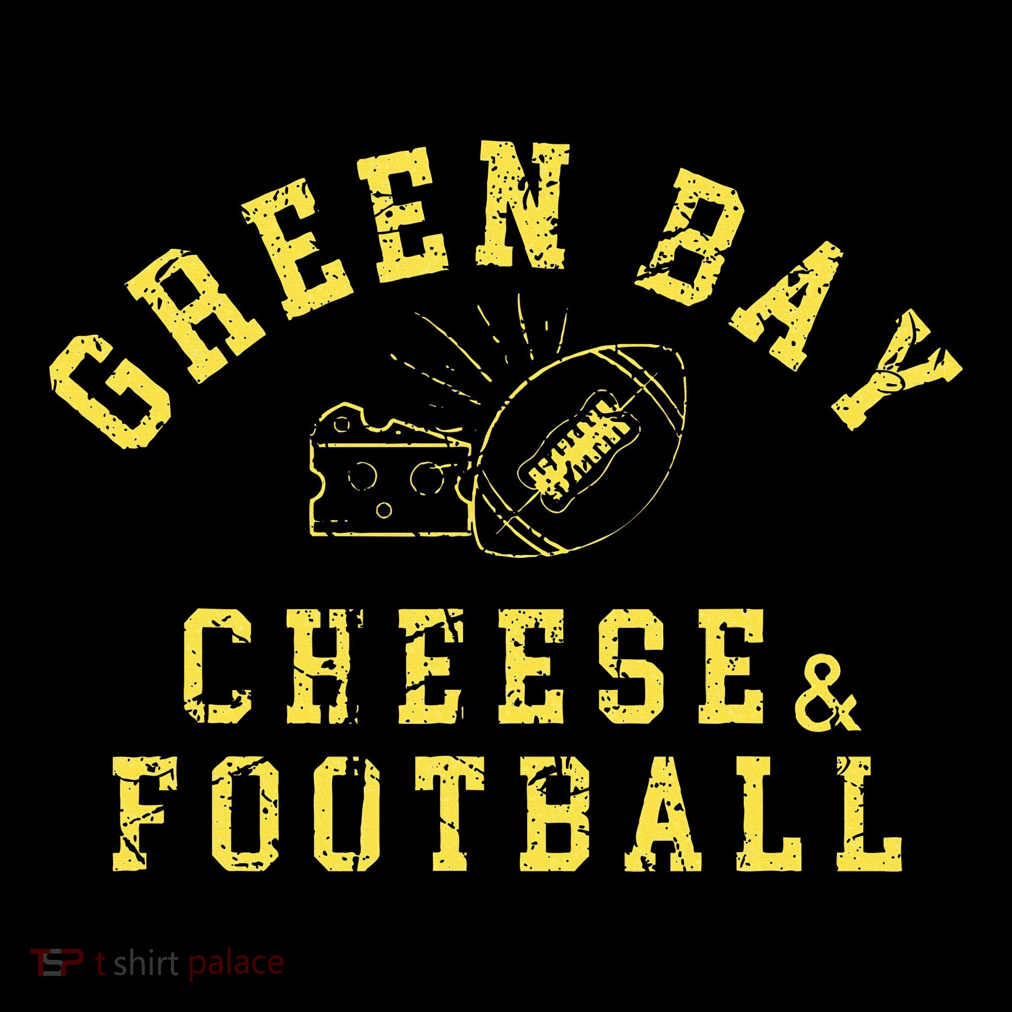 Green Bay Cheese & Football Distressed Gift Women's Hoodie