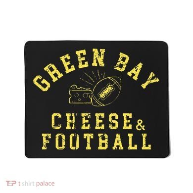 Green Bay Cheese & Football Distressed Gift Mousepad