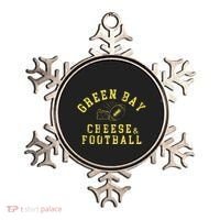 Green Bay Cheese & Football Distressed Gift Ornament thumb 0