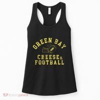 Green Bay Cheese & Football Distressed Gift Women's Tank Top thumb 0