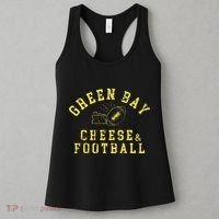 Green Bay Cheese & Football Distressed Gift Women's Tank Top thumb 3
