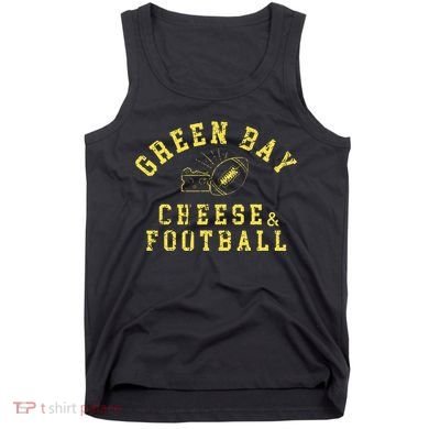 Green Bay Cheese & Football Distressed Gift Tank Top
