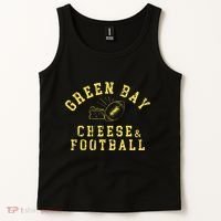 Green Bay Cheese & Football Distressed Gift Tank Top thumb 2