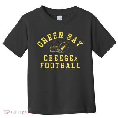 Green Bay Cheese & Football Distressed Gift Toddler T-Shirt