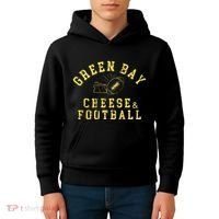 Green Bay Cheese & Football Distressed Gift Kids Hoodie thumb 4