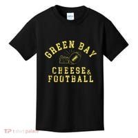 Green Bay Cheese & Football Distressed Gift Kids T-Shirt thumb 0