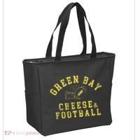 Green Bay Cheese & Football Distressed Gift Tote Bag thumb 2