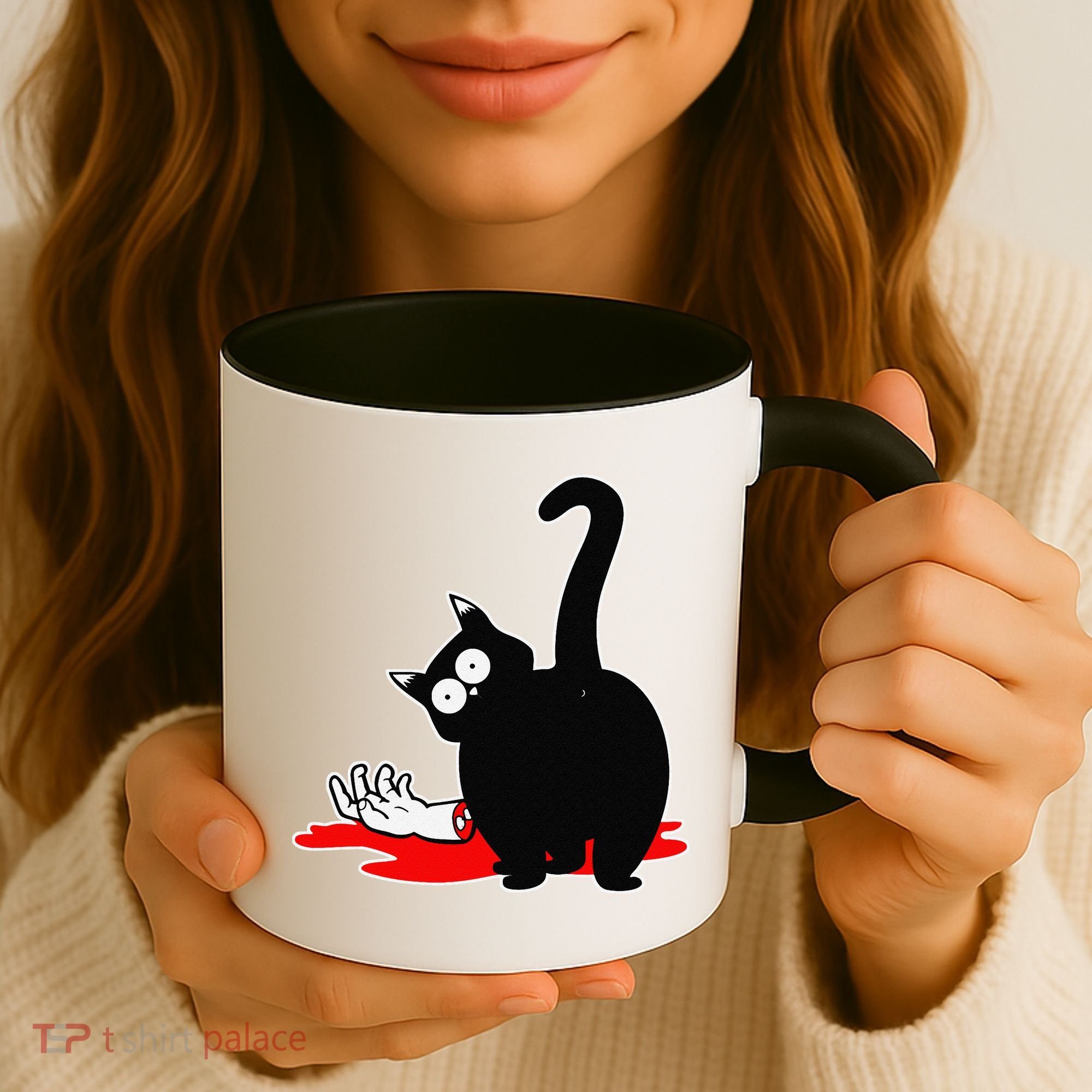 Guilty Black Cat Coffee Mug
