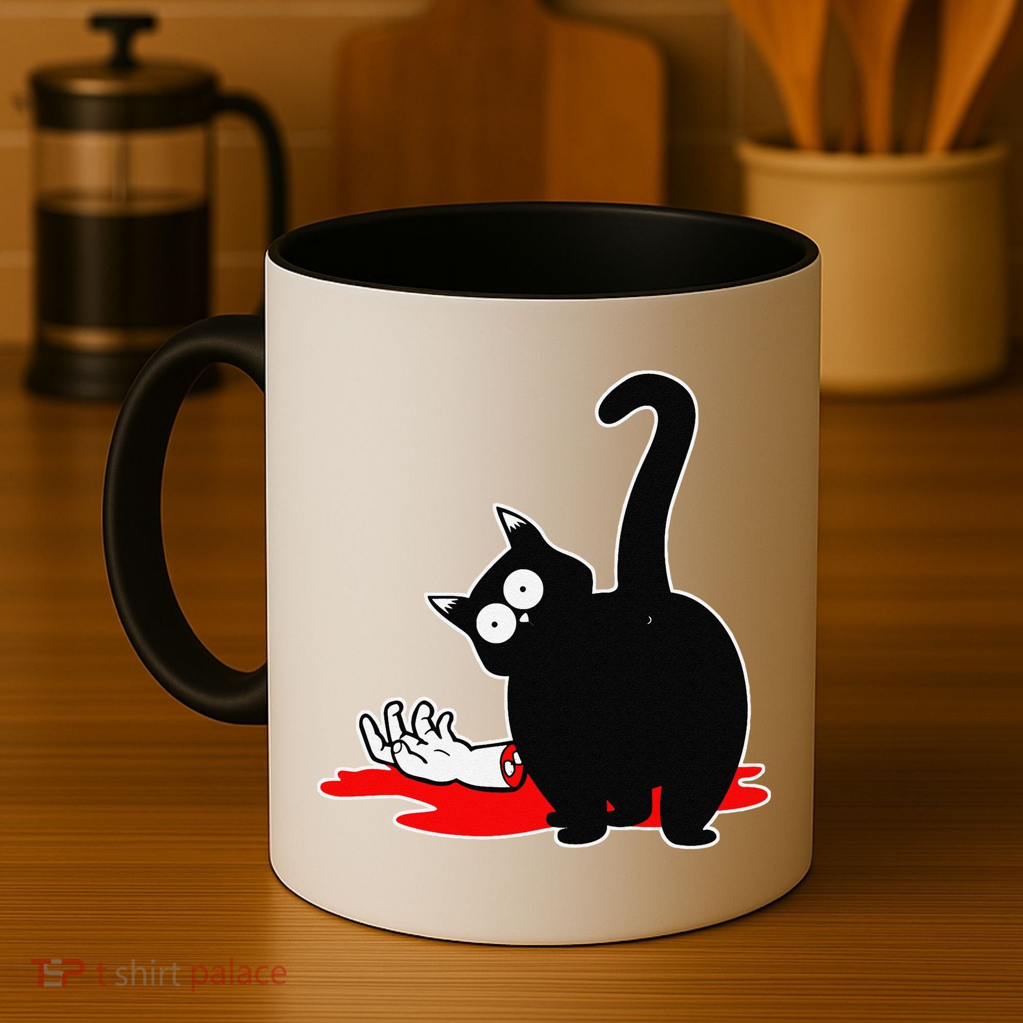 Guilty Black Cat Coffee Mug