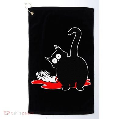 Guilty Black Cat Golf Towel