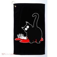 Guilty Black Cat Golf Towel thumb 0