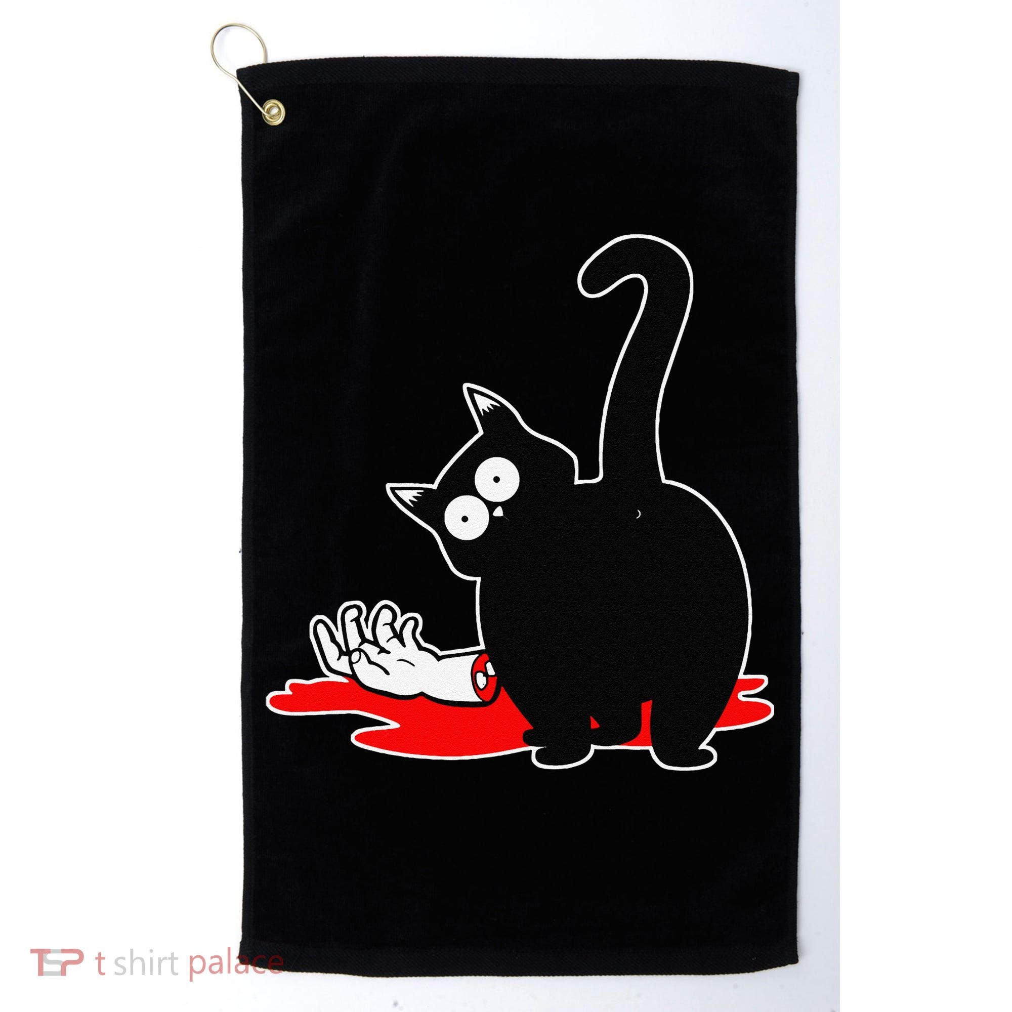 Guilty Black Cat Golf Towel