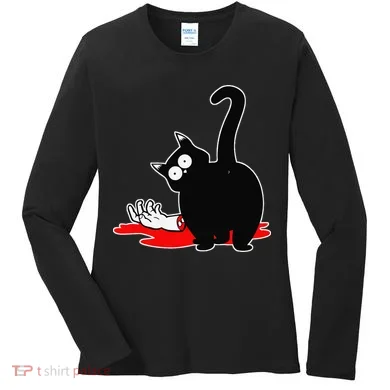 Guilty Black Cat Women's Long Sleeve Shirt