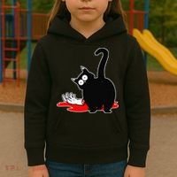 Guilty Black Cat Kids Hoodie thumb 3