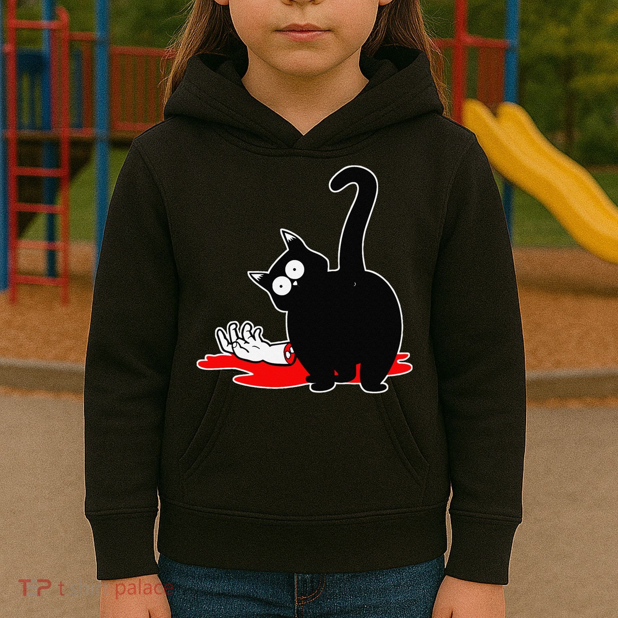 Guilty Black Cat Kids Hoodie