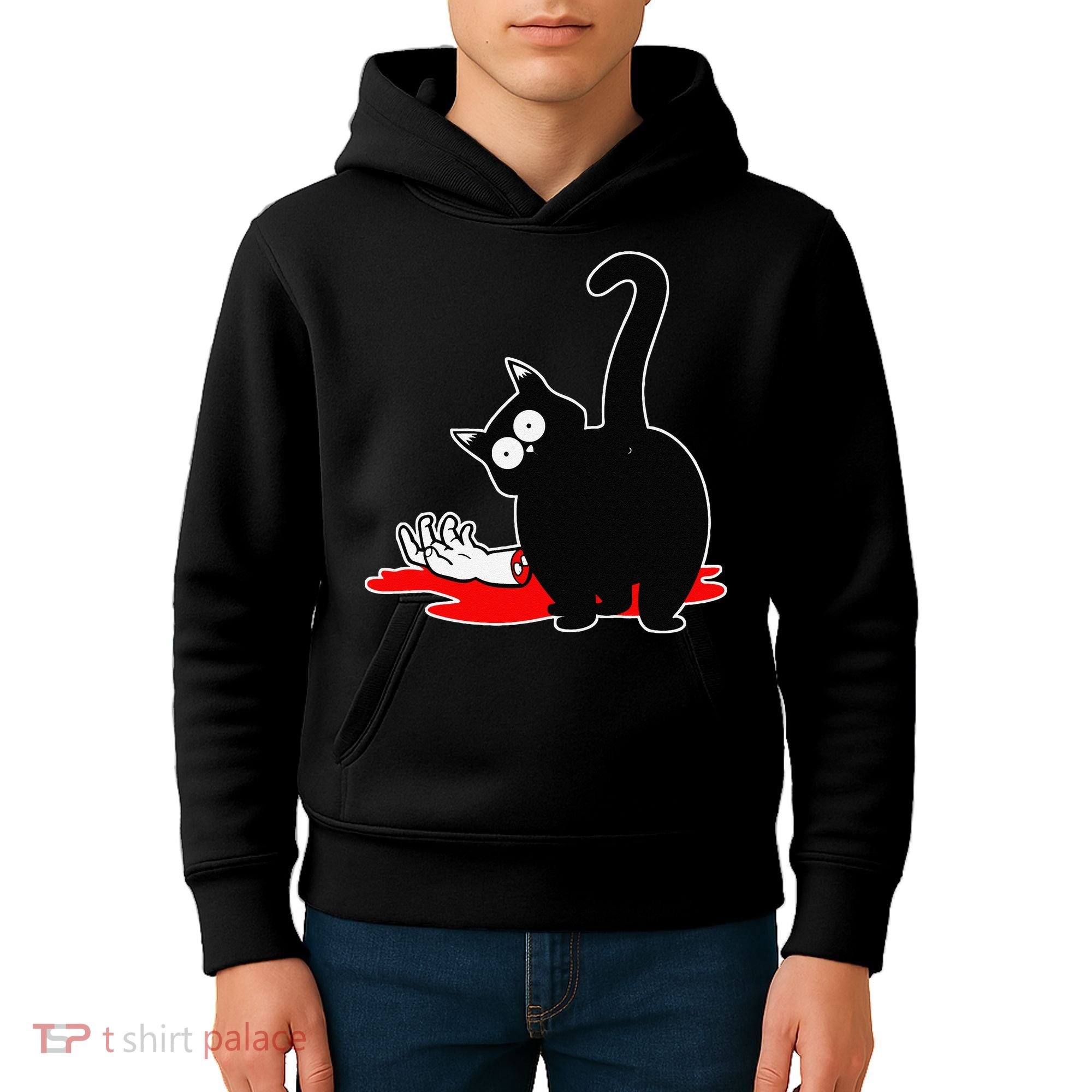 Guilty Black Cat Kids Hoodie
