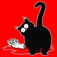 Guilty Black Cat Santa Hat thumb 1