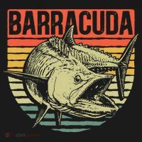 Great Barracuda Cuda Fishing Wildlife Saltwater Fish Art T-Shirt thumb 7