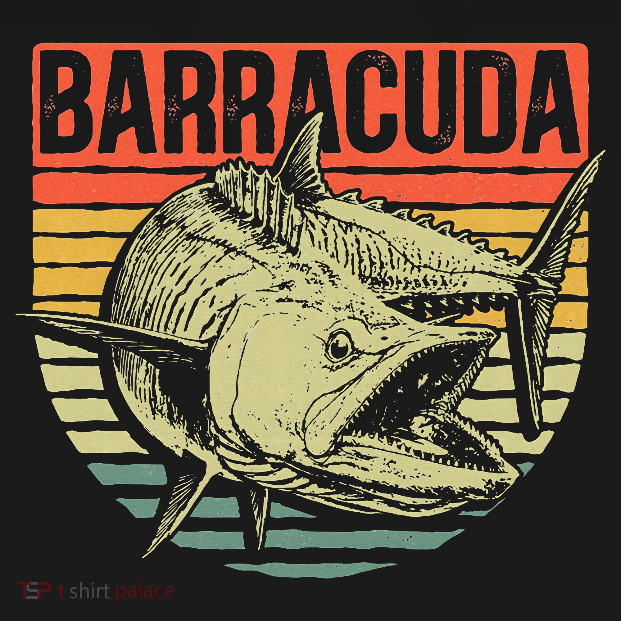 Great Barracuda Cuda Fishing Wildlife Saltwater Fish Art Kids Sweatshirt