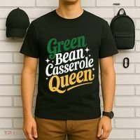 Green Bean Casserole Queen Funny Kitchen Queen Thanksgiving T-Shirt thumb 6
