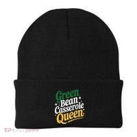 Green Bean Casserole Queen Funny Kitchen Queen Thanksgiving Beanie thumb 0