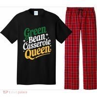 Green Bean Casserole Queen Funny Kitchen Queen Thanksgiving Pajama Set thumb 0
