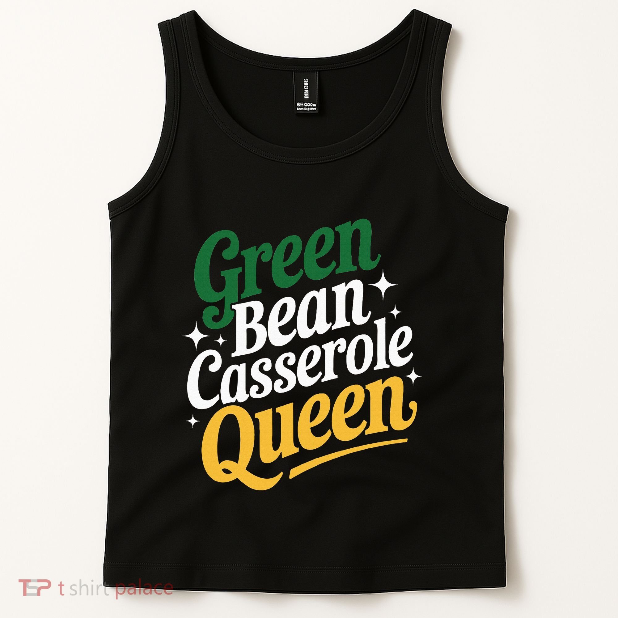 Green Bean Casserole Queen Funny Kitchen Queen Thanksgiving Tank Top
