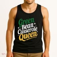 Green Bean Casserole Queen Funny Kitchen Queen Thanksgiving Tank Top thumb 3