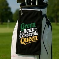 Green Bean Casserole Queen Funny Kitchen Queen Thanksgiving Golf Towel thumb 2