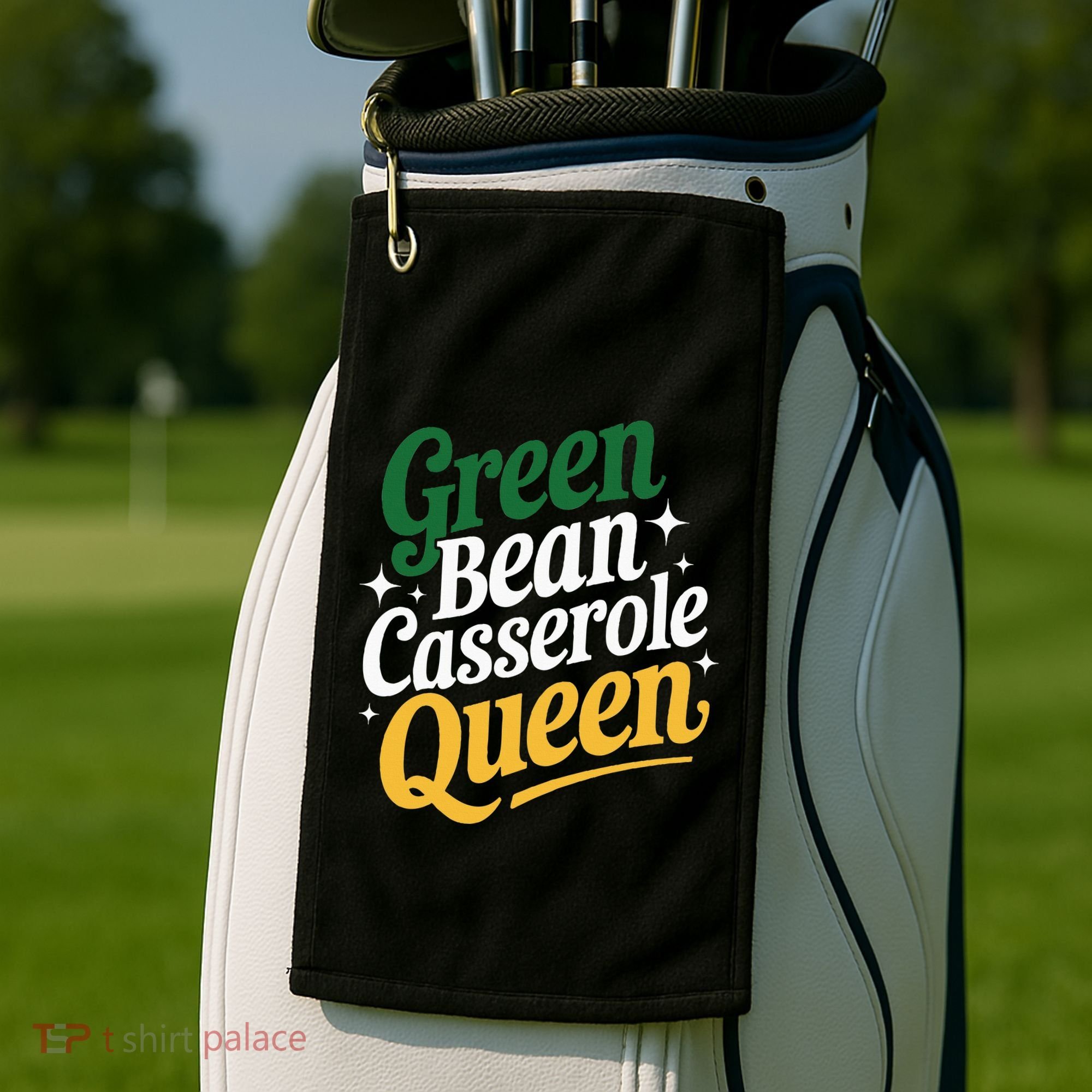 Green Bean Casserole Queen Funny Kitchen Queen Thanksgiving Golf Towel