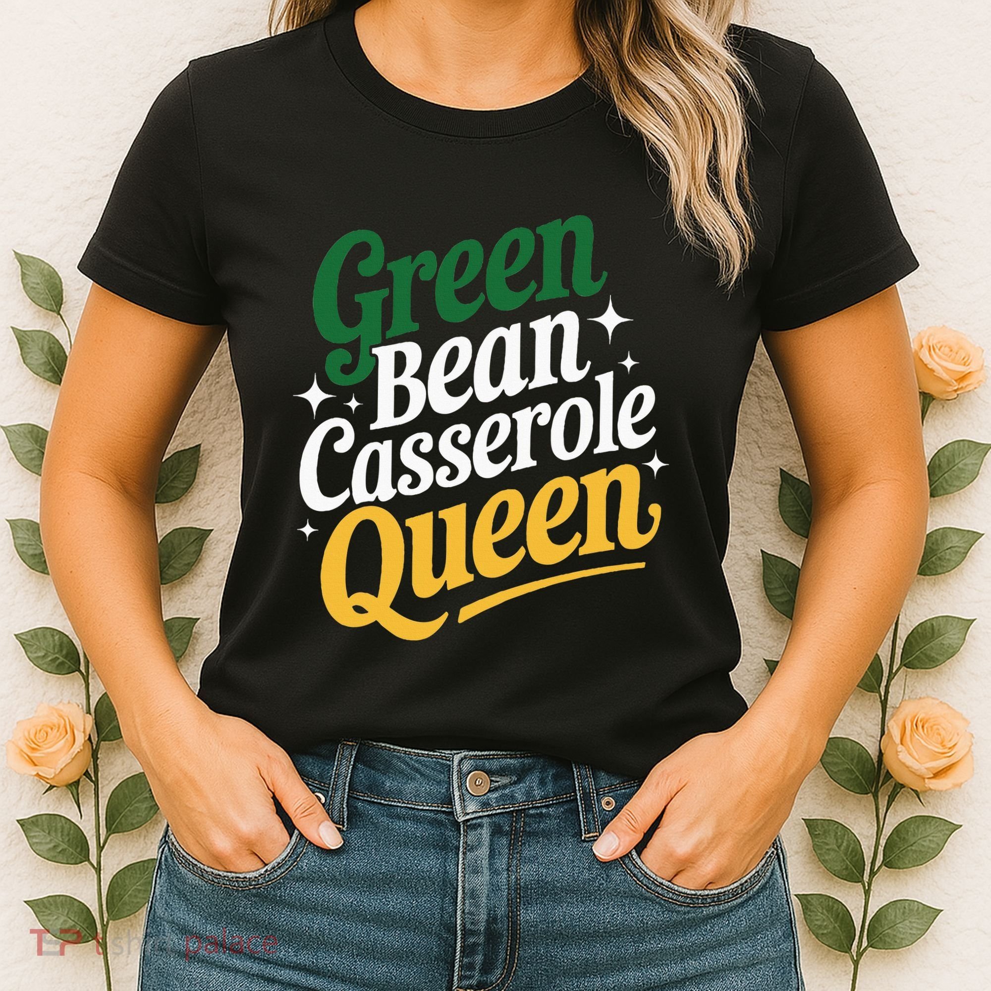 Green Bean Casserole Queen Funny Kitchen Queen Thanksgiving Women's T-Shirt