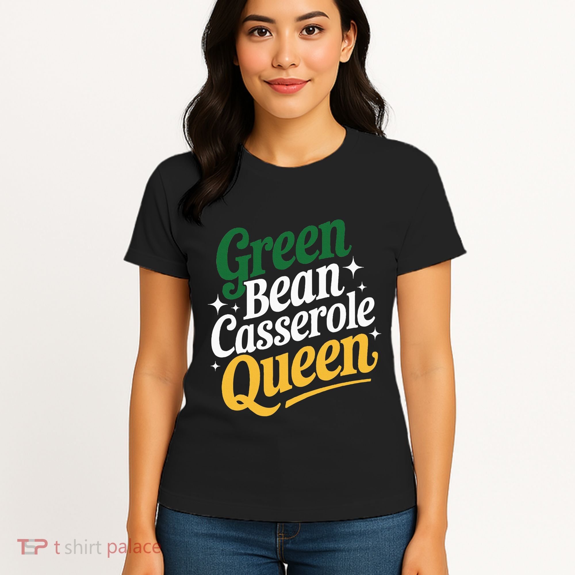 Green Bean Casserole Queen Funny Kitchen Queen Thanksgiving Women's T-Shirt