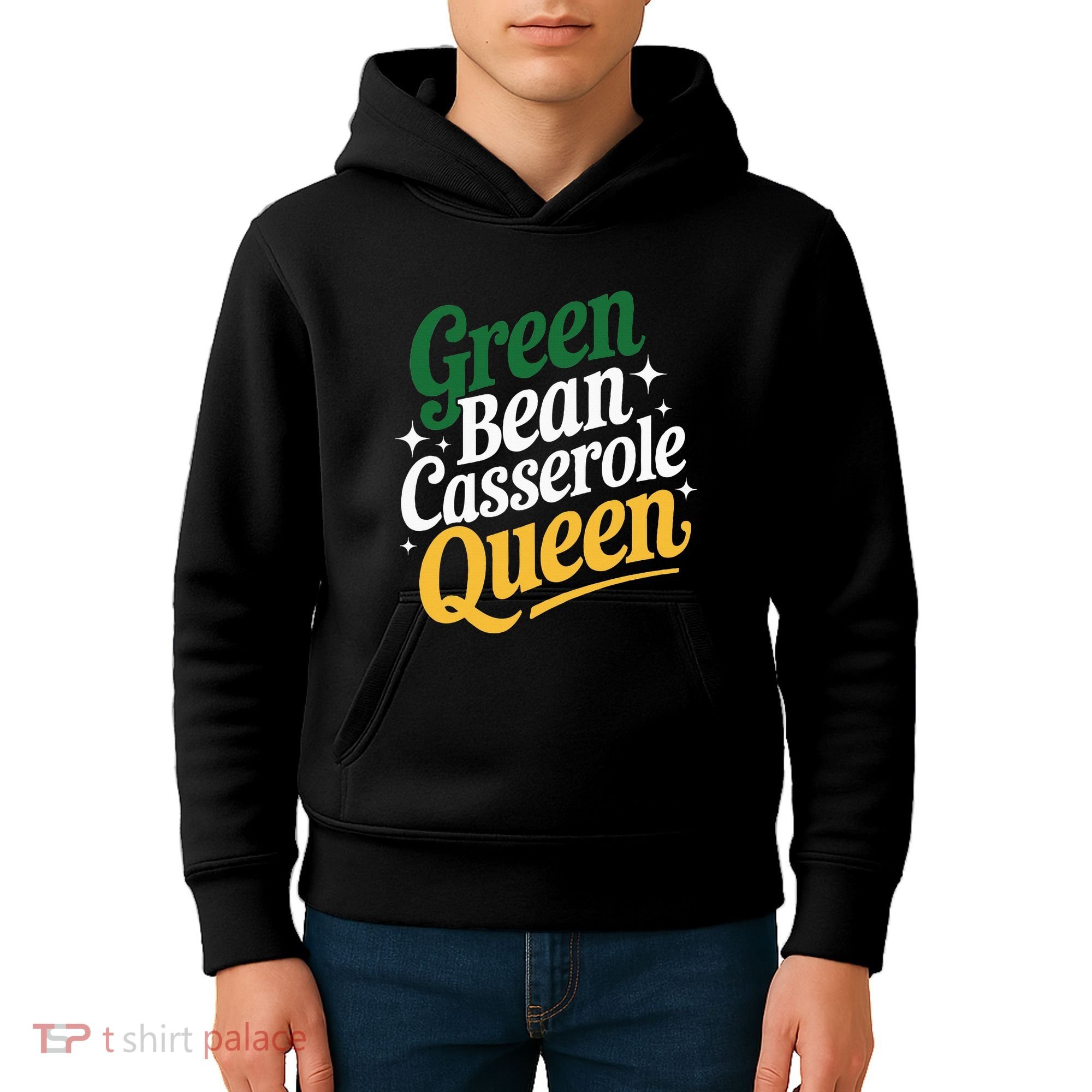 Green Bean Casserole Queen Funny Kitchen Queen Thanksgiving Kids Hoodie
