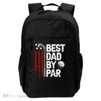 Golf Best Dad By Par Daddy Golfer American Flag Fathers Day Backpack thumb 0