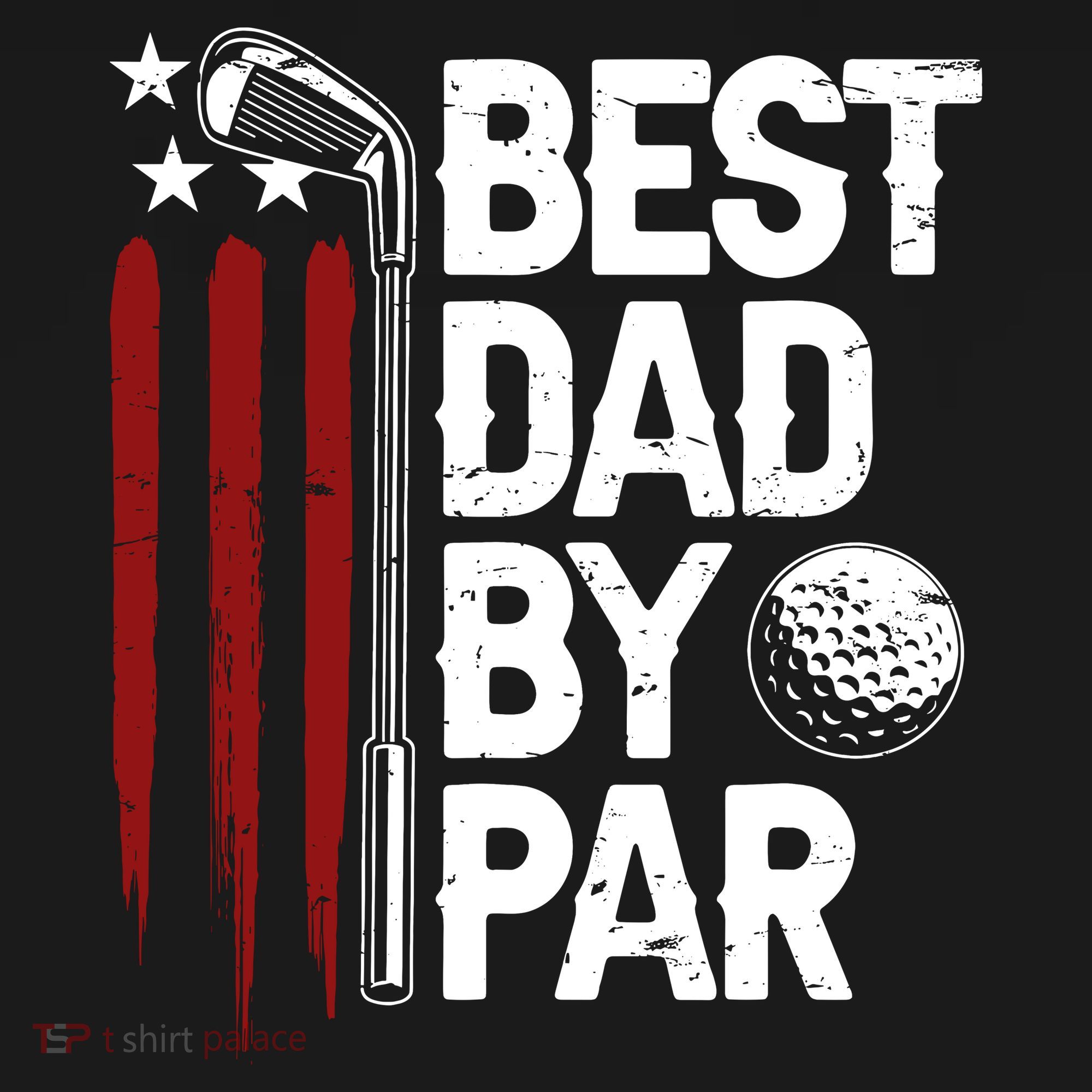 Golf Best Dad By Par Daddy Golfer American Flag Fathers Day Backpack