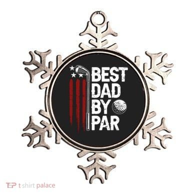 Golf Best Dad By Par Daddy Golfer American Flag Fathers Day Ornament
