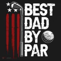 Golf Best Dad By Par Daddy Golfer American Flag Fathers Day Ornament thumb 1