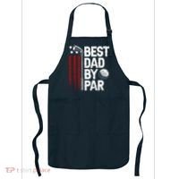 Golf Best Dad By Par Daddy Golfer American Flag Fathers Day Apron thumb 0