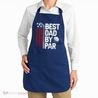 Golf Best Dad By Par Daddy Golfer American Flag Fathers Day Apron thumb 2