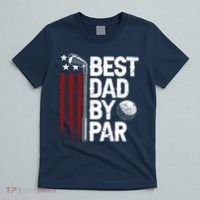 Golf Best Dad By Par Daddy Golfer American Flag Fathers Day T-Shirt thumb 5