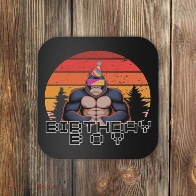 Gorilla Birthday Decorations Monkey Tag Vr Gamer Funny Coaster