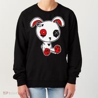 Goth Bunny Doll Lazy Halloween Costume Scary Creepy Gothic Women's Sweatshirt thumb 0