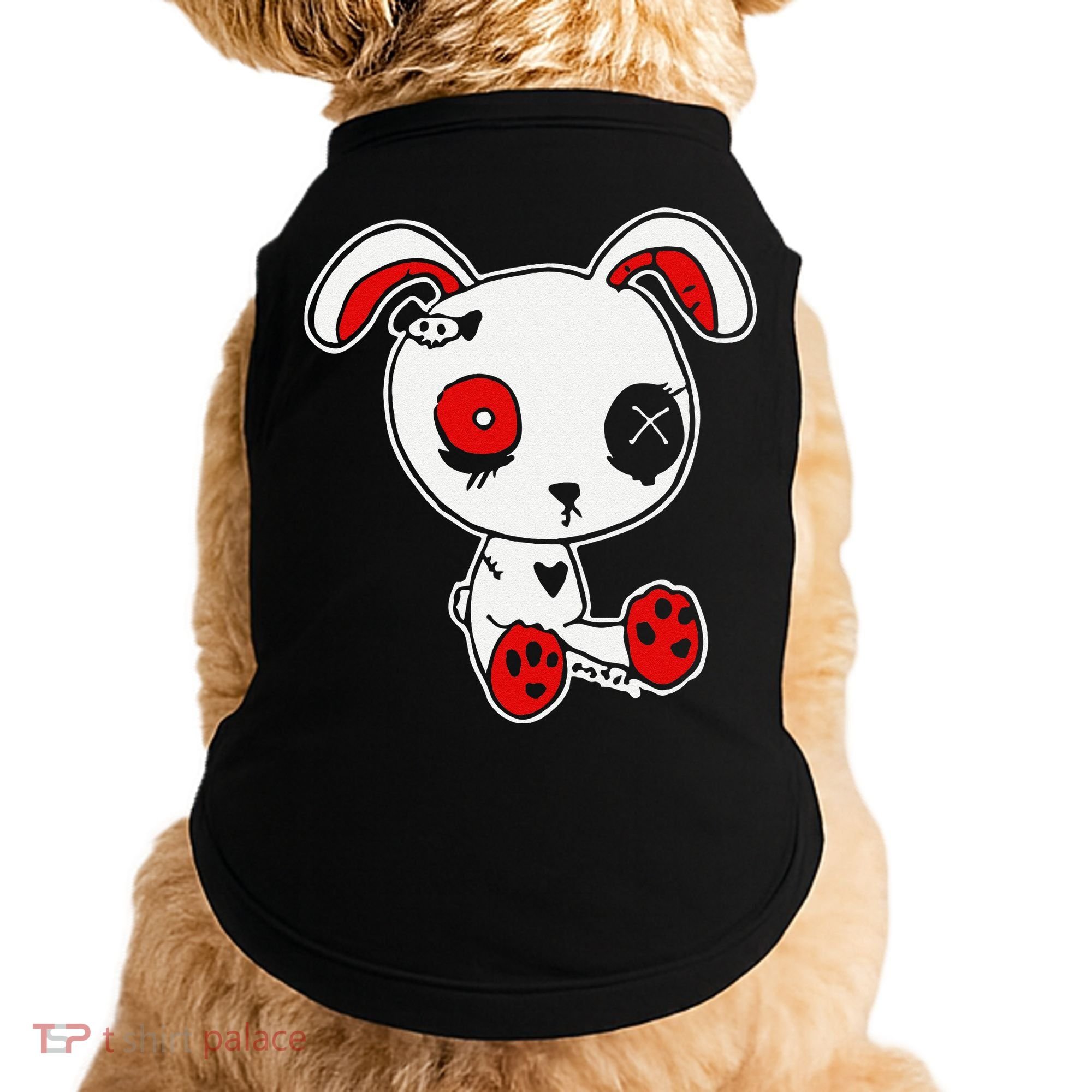 Goth Bunny Doll Lazy Halloween Costume Scary Creepy Gothic Doggie Tank
